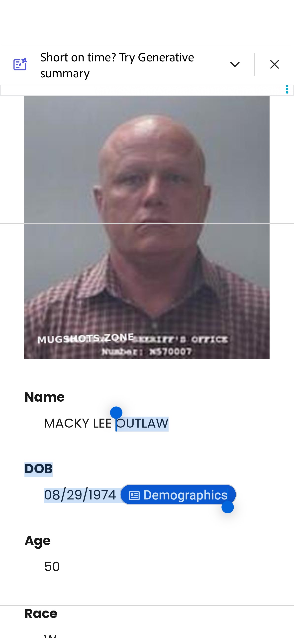 Public-record booking screenshot